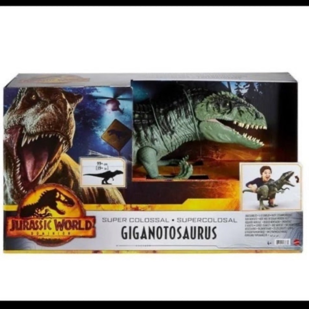 Jurassic World Dominion Super Colossal Giganotosaurus, 4 Year Olds & Up New